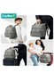 PU Diaper Bag Backpack, Multifunctional Maternity Bag, Baby Changing Bag with Insulated Pockets ＆USB Port, Waterproof Baby Travel Backpack Bag for Outdoor and Travel, Large Capacity - 6