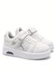 Children's White Orthopedic Velcro and Lace-Up Sports Shoes-White