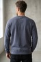3 Thread Men's Crew Neck Sweatshirt Soft Fabric Smoked Gray Brown Black Stone - 2