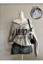 3 Thread Gray 1997 California Vitality Half-Zip Sweatshirt - Printed Oversized Stand Collar - 3