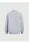 3 Thread Gray Florida Lettered Half-Zip Sweatshirt - Printed Oversized Stand Collar - 2