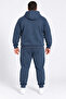 Men's 3-thread brushed fleece hooded super oversized tracksuit set 6xl–9xl - 4