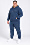 Men's 3-thread brushed fleece hooded super oversized tracksuit set 6xl–9xl - 2