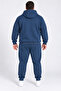 Men's 3-thread brushed fleece hooded super oversized tracksuit set 6xl–9xl - 3