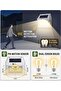 Solar Interaction Wall Lamp BK-888-2 with Motion Sensor Wireless Control, Rechargeable Battery, Weatherproof Design, Dual LED Bulbs, Outdoor Use - 5