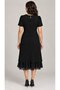 Women's Black Stone Detailed Balloon Sleeve Ruffle Skirt Midi Dress Hzl26S-Stp2819 - 3