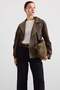 Cape Detailed Raglan Sleeve Water Repellent Short Trench Coat Haki̇ 6908