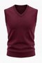 Men's V-Neck Knitwear Sweater - Premium Cotton Relaxed Fit Ideal for Layering Sleeveless Sweater Pullover - 4