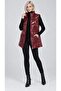 Women's Burgundy Shiny Lined Puffer Vest Hzl25W-Bd152181