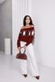 Baklava Patterned Madonna Collar Sweater - 7