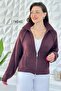 Polo Collar Zippered Knitwear Cardigan 7K041 - 2