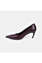 Women's Burgundy Pointed Toe Leather Classic Stiletto - 3