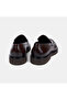 Men's Dark Brown Leather Classic Loafer with Leather Band Detail - 5