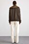 Removable Fur, Elastic Waist, Water Repellent Short Trench Coat Haki̇ 6909 - 7