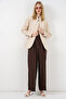 Women's Single Button Oversize Blazer Jacket 0749 - Beige