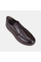 Men's Brown Apron Stitched Thick Soled Leather Classic Shoes - 7