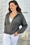 Polo Collar Zippered Knitwear Cardigan 7K041 - 3