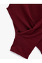 Viscose Blended Ruched Detailed Crew Neck Sleeveless Knitwear Tank Top - 8