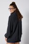 Women's Anthracite High Collar Oversize Modal Lined Trench Coat 32006 - 5