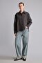 100% Cotton Oversize Checked Poplin Long Sleeve Shirt I7956Ax26Au - 2