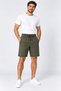 Parachute Fabric Khaki Shorts with Zipper Back Pockets and Elastic Waist - 5