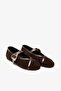 Pisa Brown Suede Leather Women's Ballerinas - 4