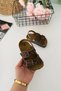 Miniğimin Ciciler Leopard Patterned Summer Unisex Children's Sandals - Brown - 3