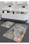 Luxury Spongy Digital Printed 2-Piece Bathroom Mat Set in 40X60-60X90 Sizes