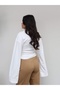 Side Gathered Long Sleeve Blouse - 5