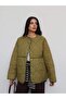 Hakim Collar Snap Fastener Quilted Coat - 4