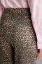 Leopard Patterned Straight Fit Pocketed Regular Waist Long Gabardine Trousers I8221Ax26Wn - 5
