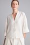 Oversize Hakim Collar Brit Buttoned Long Sleeve Basic Blouse I8515Ax26Au