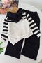 Heart Embroidered Oversize Girls' 2-Piece Tracksuit Set - Black - 3