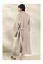 Organic Cotton Waffle Patterned Long Women's Bathrobe - 3