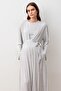 Long Sleeve Flexible Viscose Maternity Dressing Gown Pajama Set - 6