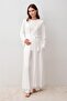 Long Sleeve Flexible Viscose Maternity Dressing Gown Pajama Set - 5