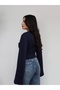 Side Gathered Long Sleeve Blouse - 5