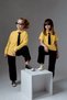 Polo Collar Long Sleeve Unisex School Sweati - Yellow