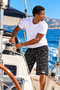 Patterned Men's Capri Shorts |   S2602 - 3