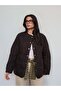 Hakim Collar Snap Fastener Quilted Coat - 4