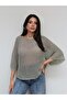 Sparkling Openwork Knitted Sweater - 2