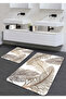 Luxury Spongy Digital Printed 2-Piece Bathroom Mat Set in 40X60-60X90 Sizes