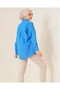 103901 Oversize Basic Hijab Shirt - Cobalt Blue - 2