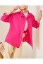 103901 Oversize Basic Hijab Shirt - Dark Pink - 3