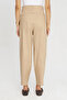 Women's Pleated Front Carrot Cut Casual Pants - 4