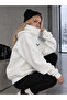 Origami Printed Masked Dikay Hooded Sweatshirt Hoodie - 4