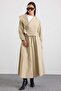 Shawl Collar Side Buckle Crop Jacket Beige 8294 - 7