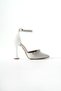 Vaghessa Sapphire – Women's Crystal Stone Leather Thin Heeled Ankle Strap Shoes - 3