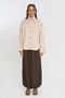 Women Shirt Collar Snap Button Relaxed Fit Solid Color Jacket - 3