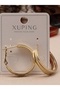 Premium Corrugated Ring Model Xuping Steel Earrings, Non-Tarnishing Steel Earrings - 2